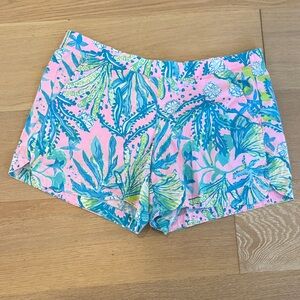 Lilly Pulitzer Vibrant Pink and Blue High Waist Women's Shorts size M